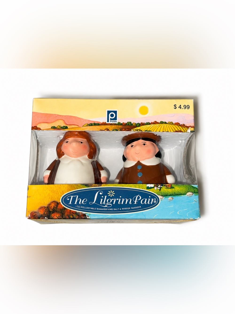 Publix The Pilgrim Pair Thanksgiving‎ Salt & Pepper Shakers New In Box